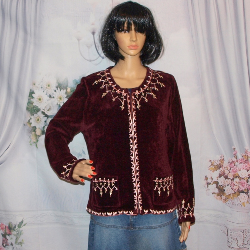 Super Soft Zippered Cardigan Unique Sweater L Vintage